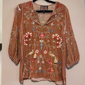 Clara velvet relaxed blouse